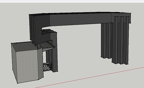 Modern Gate Factory Enterprise Gate 3d model