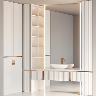 Light Luxury Washstand 3d model