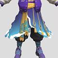 Man With Purple Hair Blue Scarf Purple Jacket Featuring 2023 And Yellow Pants