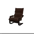 Comfortable Brown Velvet Single Seater Sofa With Wooden Armrests And Elegant Design