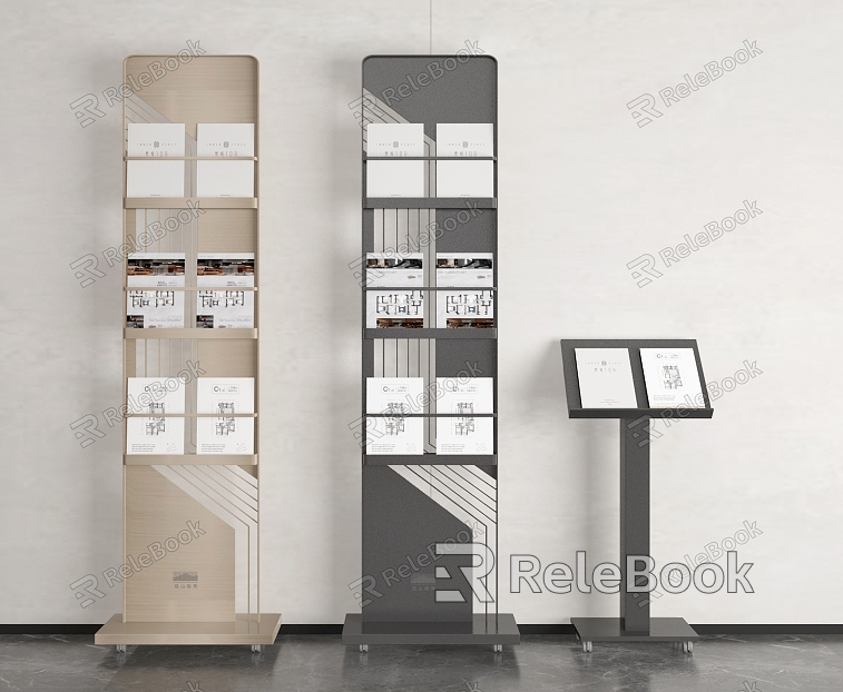 Modern Bookshelf Book Rack Books and Periodicals Book Exhibition Rack Storage Rack model