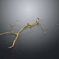 Natural Wood Branch With Mossy Texture For Rustic Home Decoration