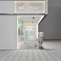 Loribene Modern Specialty Store With Glass Facade Interior Display And Urban Setting 3d model