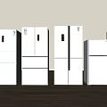 Various Models of Refrigerators and Freezers in Modern Showroom
