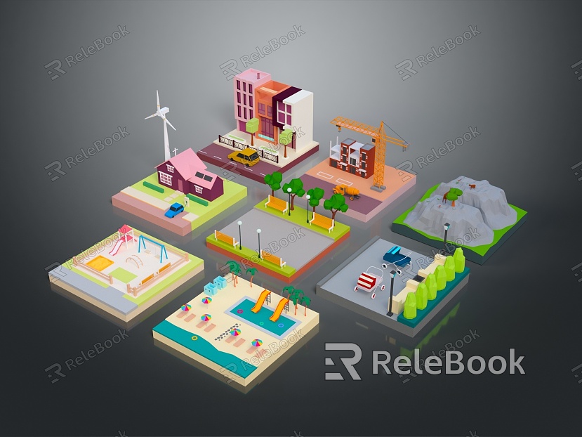 Aerial View Urban Aerial View Micro City Micro City Landscape Urban Micro City Overlook model