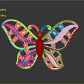 Elegant Shiny Golden Butterfly Filigree Design Accessory For Stylish Clothing Decoration