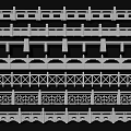 Chinese-style Stone Railing Bridge Railing River Railing Chinese-style Railing White Jade Railing Stone Railing Fence 3d model