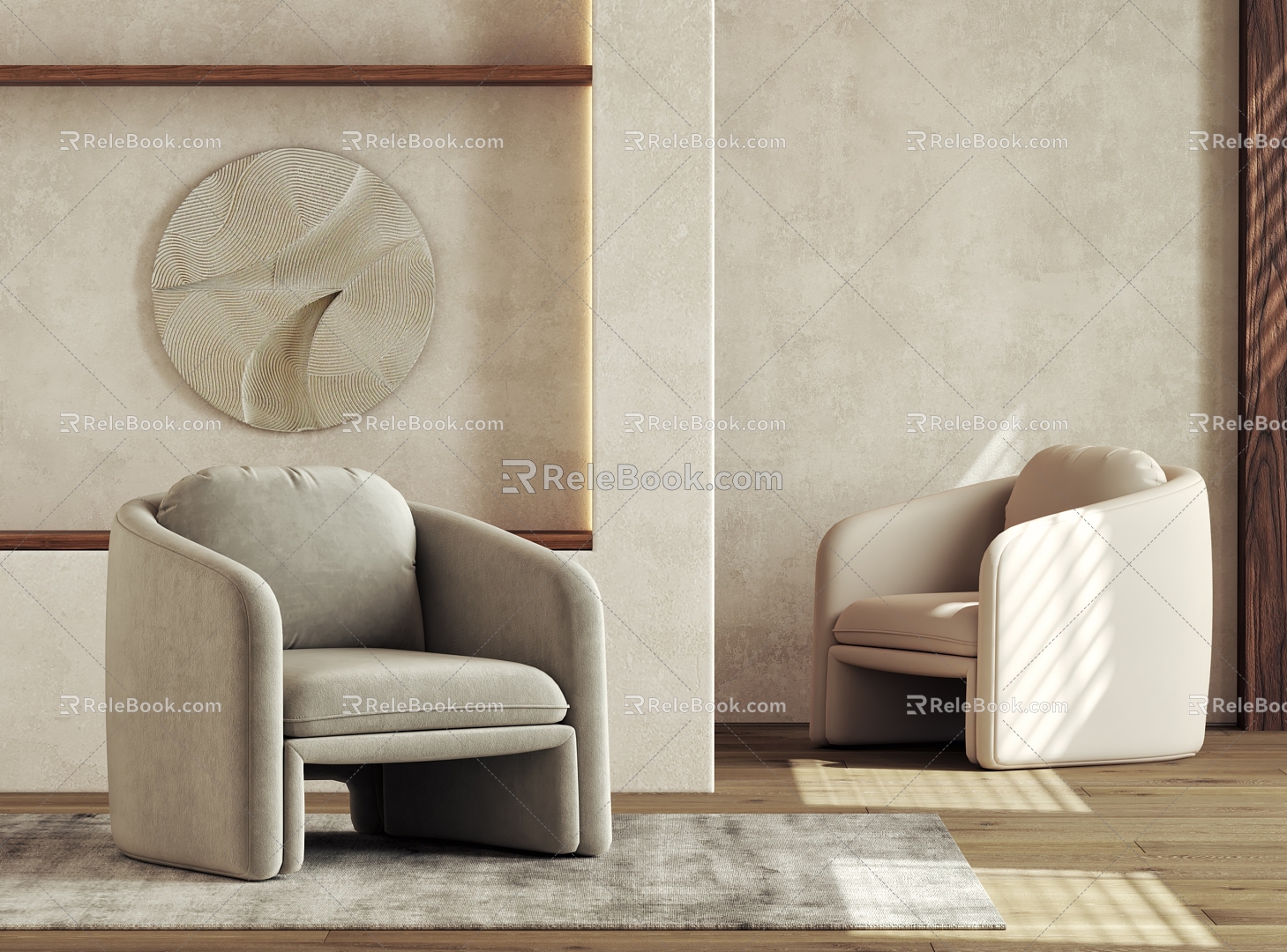 Casual Sofa Single Sofa 3d model