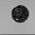 Modern Metal Spherical Furniture Decor Featuring Hollow Openings And Shiny Metal Finish