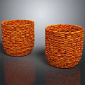 Orange Woven Baskets Ideal For Small Animals Such As Kittens Or Puppies