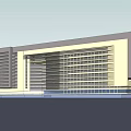 Modern Office Building With Glass Curtain Wall And Sleek Multi Story Design