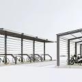 Outdoor Bike Shelter Structure For Secure And Organized Bicycle Parking Area