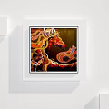 Abstract Painting With Vibrant Colors And Flowing Lines For Modern Wall Art