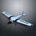 Vintage CCCP Biplane Airplane Model With White Body And Black Details