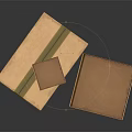 Three Open Brown Corrugated Cardboard Boxes With Green Tape And Icons
