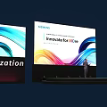 Siemens Innovate for MORE Event Stage with 3D Innovation Letters and Digital Screens