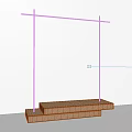 Modern Minimalist Display Rack With Metal Frame And Platform Base For Products 3d model