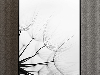 Modern plant painting gray study abstract decorative painting model