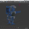 Robot attack robot intelligent machine science fiction robot mechanical warfare police future high-tech low face number low model simple model film and television level super realistic 3d model