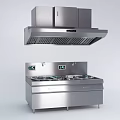 Stainless Steel Modern Kitchen Appliances Range Hood And Stove Cooktop Set