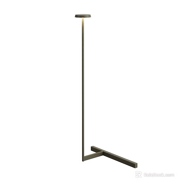 Modern Floor Lamp With Sleek Metal Frame And Stable Base Design 3d model