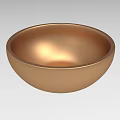 Golden Ceramic Bowl Dinnerware Set with Modern Sleek Design for Dining 3d model