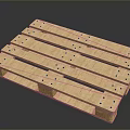 Wooden Pallet Storage Equipment With Slats And Holes For Logistics Use