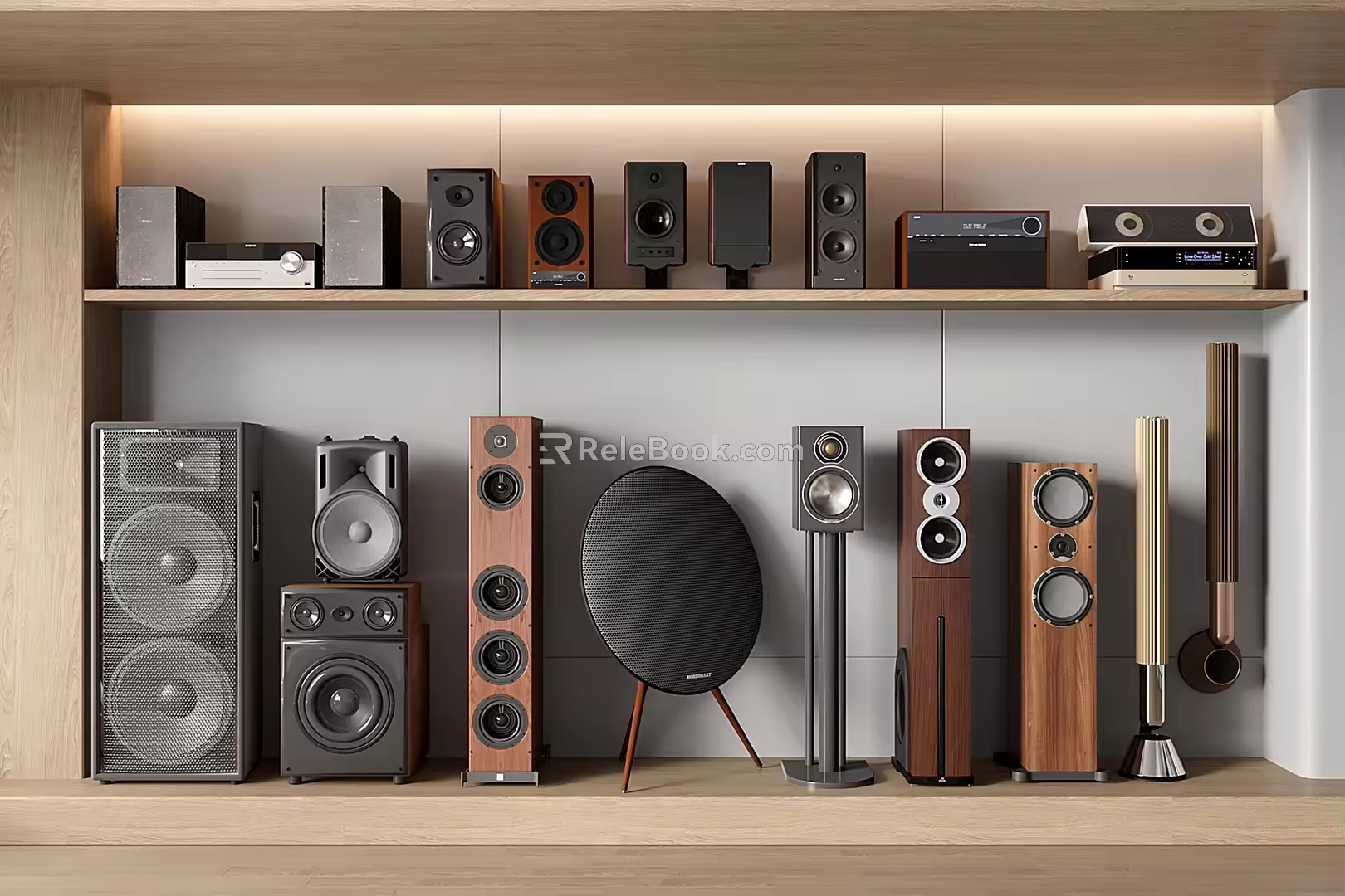 Modern Audio Bluetooth Audio Subwoofer Vertical Audio Amplifier Speaker 3d model