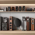 Modern Audio Bluetooth Audio Subwoofer Vertical Audio Amplifier Speaker 3d model
