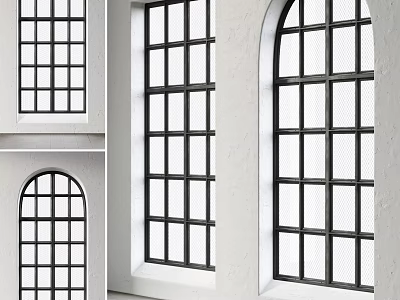Modern windows 3d model