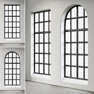 Modern windows 3d model