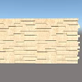 Natural Stone Feature Wall With Layered Slate Design And Textured Surface 3d model