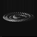Modern Circular Chandelier with Multi Layered White Lights and Unique Design 3d model