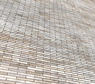 Brick Wall Exterior With Neatly Arranged Tiles And Textured Finish 3d model