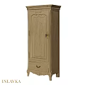 Vintage Light Wood Chest of Drawers With Carved Details and Single Door