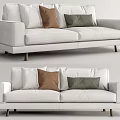 modern double sofa fabric double sofa 3d model