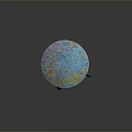 Rustic Turquoise Single Chair With Splattered Blue Yellow Round Top And Three Peeling Legs