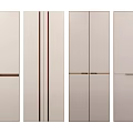 Beige Cabinet Doors With Various Decorative Red And Gold Stripes Design