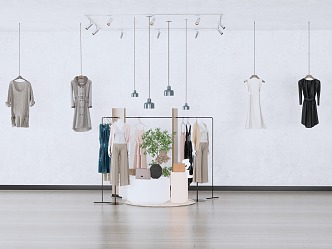 Modern Hanger Clothing Store Booth 3d model