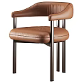 Modern Upholstered Accent Chair With Tufted Seat Padded Armrests And Metal Legs Design
