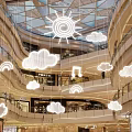 Luminous Empty Hanging Clouds Luminous Empty Hanging Luminous Empty Hanging Children's Empty Hanging Shopping Mall Meichen Empty Hanging 3d model