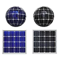 Modern Efficient Solar Powered Household Appliances Showcasing Spheres And Panels Design