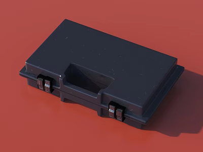 Sturdy Black Hardware Toolbox With Metal Latches For Secure Tool Storage 3d model