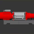 Red Vehicle Tire With Silver Rim And Stable Base Display Model