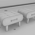 Orange and Black Leather Shoe Bench with Tufted Design Handle and Slim Legs