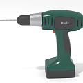 Peakz Green Cordless Handheld Electric Drill Power Tool with Battery Base 3d model