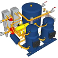 heat exchanger reactor refrigerator 3d model