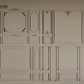 Gypsum Line Decorative Design With Various Patterns And Classic Styles For Interior 3d model