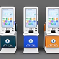 Public Facilities Self Service Kiosks With Green Blue Orange Design For Health Center Services