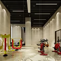 Modern Home Gym Interior With Treadmill Exercise Bike And Fitness Equipment